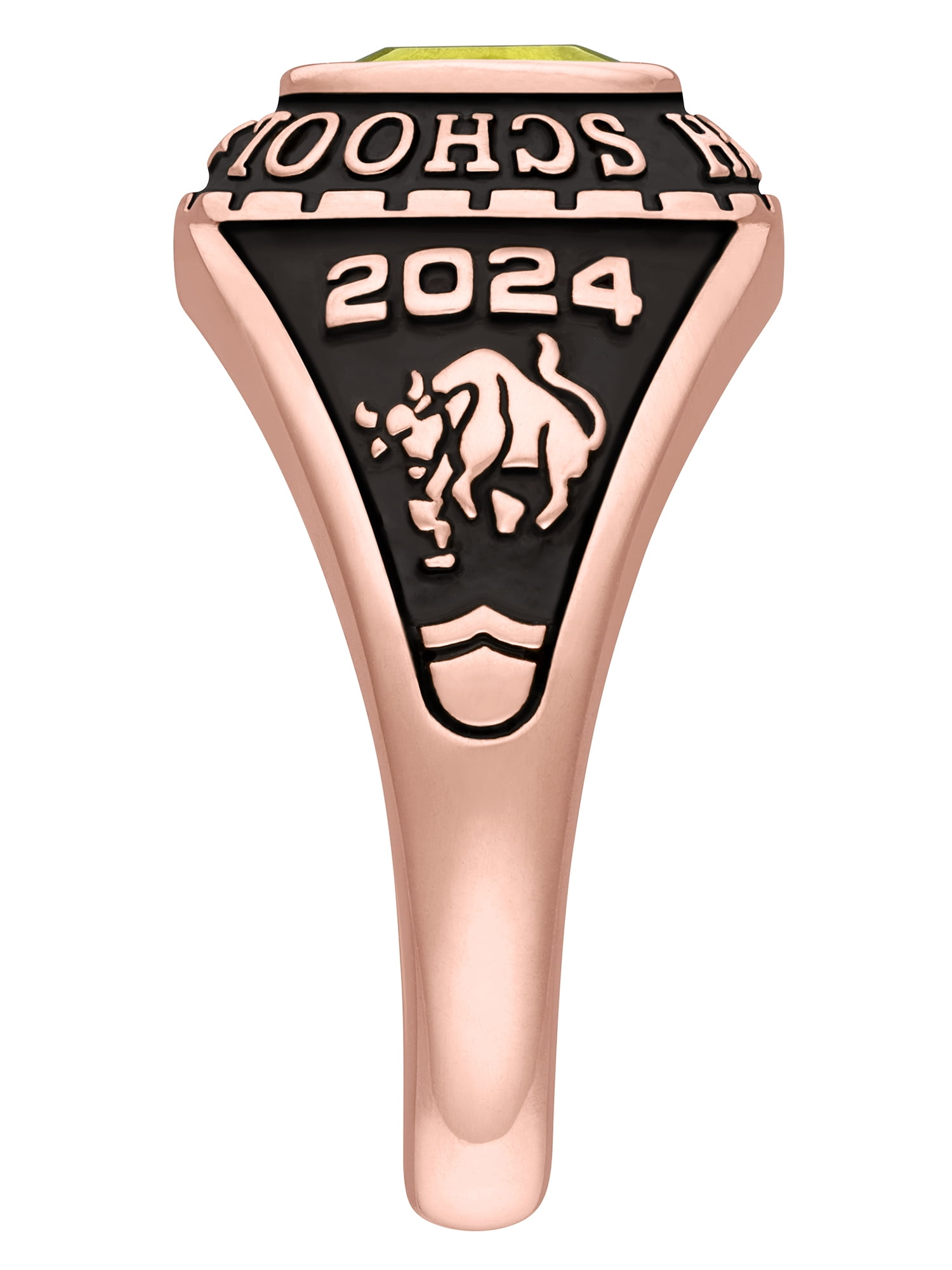 Order Now for 2025 Graduation, Freestyle Women's Rose Gold Celebrium Classic Petite Birthstone Class Ring , Personalized, High School or College