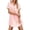 Pink, variant on JFHHQ Ballroom Dance Dress Women's Summer Casual Long Button Down Shirt Dress Short Sleeve Beach Cover Up Blouse Tunic M Black