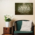 thumbnail image 2 of wall26 Canvas Print Wall Art Brown Crystal Chandelier on Green Paint Strokes Decorative Lights Digital Art Modern Art Chic Relax/Calm Multicolor for Living Room, Bedroom, Office - 12"x18", 2 of 4