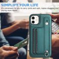 thumbnail image 2 of Nalacover Wallet Case for iPhone 11, Business PU Leather Unique Design Wristband Kickstand Credit Card Holder Slots Shockproof Scratch Resistant Phone Case for iPhone 11,Green, 2 of 6