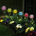 thumbnail image 2 of 6Pcs Tulip Solar Garden Lights Tulips Solar Outdoor Lights Decorative LED Solar Flower Lights Waterproof Solar Stake Lights Multi Color Landscape Lights for Garden, Patio, Backyard, Lawn Decoration, 2 of 7