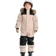 thumbnail image 6 of Snow Suit for Kids One Piece Snowsuit Water&Windproof Winter Snowboarding Ski Suits Beige 10-11 Years, 6 of 9