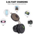 thumbnail image 4 of Car Digital Display Voltage Current Gauge Monitor Waterproof Fast Charger 23.6in CableRed DC12-24V, 4 of 5