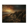 thumbnail image 3 of Designart "Beach Photo Sunset Charm I" Nautical & Beach Print on Natural Pine Wood, 3 of 5
