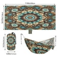 thumbnail image 3 of Wobogo Traditional Boho Pattern Camping Hammocks 330 lb Capacity with Tree Straps and Hanging Pockets for Outside Hiking Beach Backpack Travel, 3 of 8