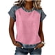 thumbnail image 1 of Camiseta de Moda de Verano de Color Sólido de Cuello Redondo de la Camiseta de la Mujer de Manga Corta de la Camiseta de la Camiseta de la Camiseta de la Camiseta de la Camiseta de la Camiseta de la, 1 of 7