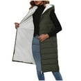 thumbnail image 3 of cocolona Long Puffer Vests for Women Two-way Zipper Sleeveless Puffer Jacket Winter Lightweight Warm Hooded Down Coats with Pockets, 3 of 8