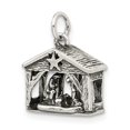 thumbnail image 5 of FB Jewels Sterling Silver Antiqued Manger Charm, 5 of 5