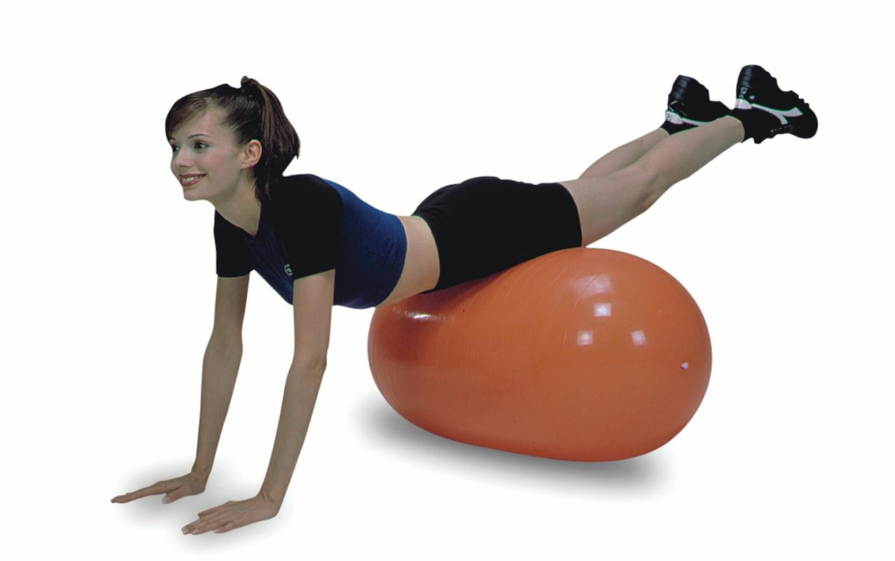 CanDo Inflatable Exercise Straight Roll - Orange - 20" Dia x 43" L (50 cm Dia x 100 cm L)