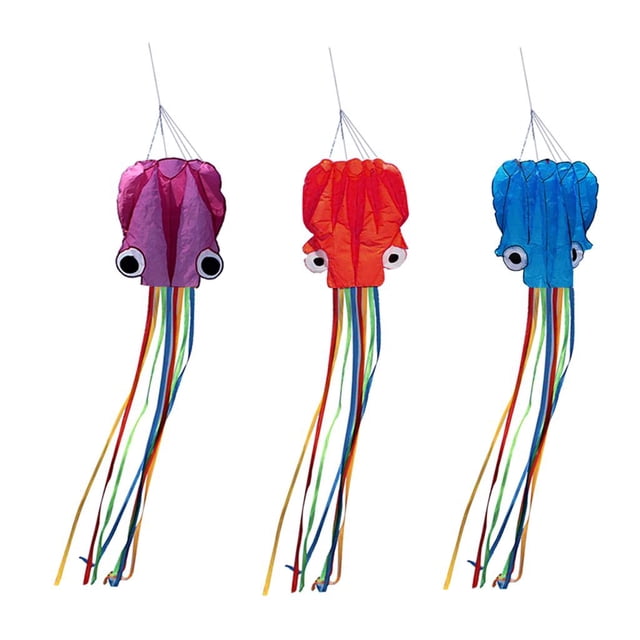 3 piezas de cometa de pulpo de una sola línea para , niñas, césped, Zulema Octopus Kite Kids Toys
