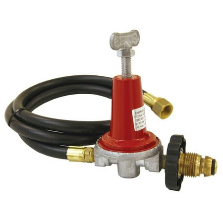 Lpg Regulator - Bayou Classic High Pressure 40 PSI Adjustable Regulator with 48'' LPG Hose