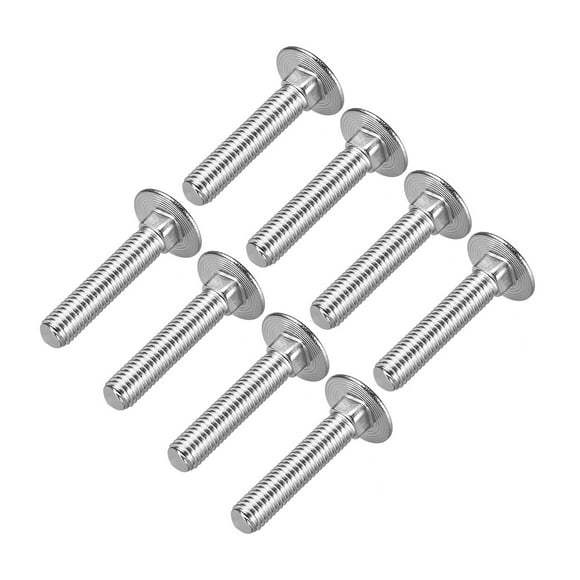 Unique Bargains Carriage Bolts, Neck Carriage Bolt, Round Head, Square Neck, 304 Stainless Steel M8x50mm 8 pcs