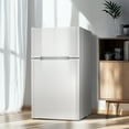 thumbnail image 2 of KNDKO 3.5Cu.Ft Small  Refrigerator with Freezer, Two Door Mini Fridge with Adjustable Thermostat for Bedroom/Office/Dorm/Kitchen (WHITE), 2 of 10