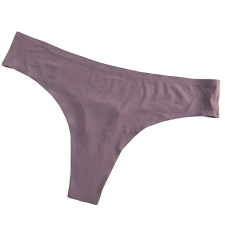 TUWABEII Thong Women Solid Comfort Underwear Skin Friendly Briefs Panty Intimates Thon
