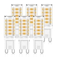 thumbnail image 1 of Paquete de 6 bombillas LED G9 de 3 W, blanco natural 4000 K, 420 LM, equivalentes a una bombilla halógena de 28 W/40 W, bombillas LED G9 con forma de maíz para lámparas de escritorio, sin parpadeo, CA, 1 of 4