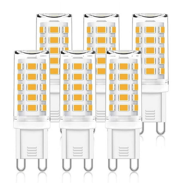 Paquete de 6 bombillas LED G9 de 3 W, blanco natural 4000 K, 420 LM, equivalentes a una bombilla halógena de 28 W/40 W, bombillas LED G9 con forma de maíz para lámparas de escritorio, sin parpadeo, CA