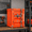 Orange, variant on Industrial Shipping Container Accent Cabinet, 16.1 x 15 x 19.7" Vintage Metal Style Storage Cabinet with Door, Loft End Table Nightstand for Living Room, Bedroom and Home Office