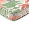 thumbnail image 4 of Jordan Manufacturing 17" x 18.5" Menda Tearose Multicolor Floral Rectangular Contoured Outdoor Chair Pad Seat Cushion with Welt (2 Pack), 4 of 9