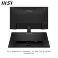 thumbnail image 3 of MSI PRO MP271A E2 27-inch IPS 1920 x 1080 (FHD) Gaming Office Monitor, 120Hz, Free-Sync, HDMI, DisplayPort, VGA Port, VESA Mountable, Tilt, Speaker, 4-Side Slim Bezel 1ms, Black, 3 of 4