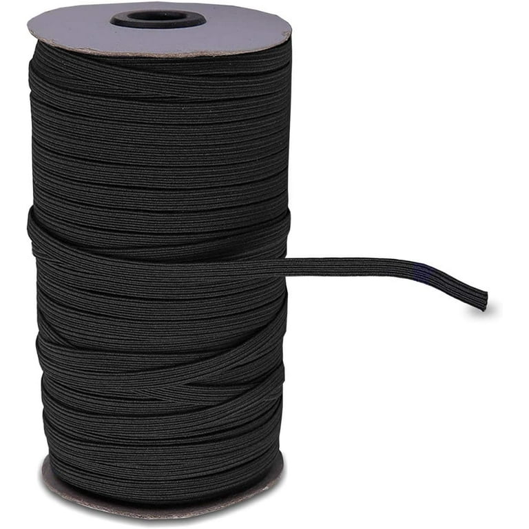 Trimming Shop 7mm Elastic Band Stretchable Smooth Finish Elastic Cord  Thread Sewing - Black, 250mtr