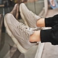thumbnail image 5 of Men's  All Black Air Cushion Chunky Sneakers, Breathable Mesh Lightweight Athletic Shoes, Non-Slip Shock Absorption Casual Walking Shoes for Daily Wear, 5 of 9