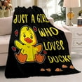 thumbnail image 3 of Just Girl Loves Ducks Blanket Soft Blankets and Throws Flannel Cozy Lightweight Quilt Gift Perfect for Bed Sofa Couch-50 x40 Small for Kids, 3 of 6