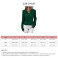 thumbnail image 5 of Suéter de punto para mujer Otoño Invierno Solapa Color sólido Slim V Cuello Tops Ropa Verde XL, 5 of 5