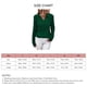 thumbnail image 5 of Suéter de punto para mujer Otoño Invierno Solapa Color sólido Slim V Cuello Tops Ropa Verde M, 5 of 5