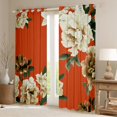thumbnail image 3 of Feelyou Vintage Orange Floral Black Out Curtains, Western Rustic Flower Curtains Pack of 2 (42x63 Each), French Fashion Style Bedroom Curtains, Curtains and Drapes Room Decor, 3 of 7