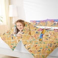 thumbnail image 3 of Castle Fairy Sport Baseball Bat Twin Comforter Sets 2pcs, Ice Cream Drip Bedding Set, Purple Blue Pink Yellow,1 Comforter and 1 Pillowcase, 3 of 6