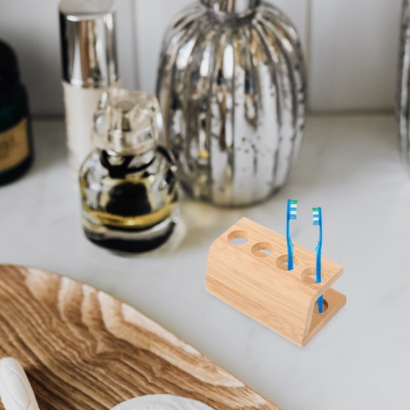 MERRYHAPY Toothbrush Holder for Countertop with Stable Flat Base and Multi-Grid Design for Bathroom Organization