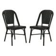 thumbnail image 2 of Safavieh Daria Outdoor Patio Stacking Side Chair, Set of 2 - Black, 2 of 10