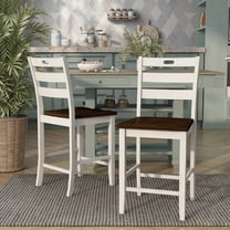 Furniture of America Donia Wood Counter Chair- Set of 2, Sea White