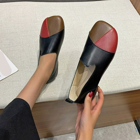 

Cathalem Womens Born Shoes Casual Flat Casual Shoes Color Soft Women s Sole Casual Shoes for Women Slip on with Arch Support Black 8.5