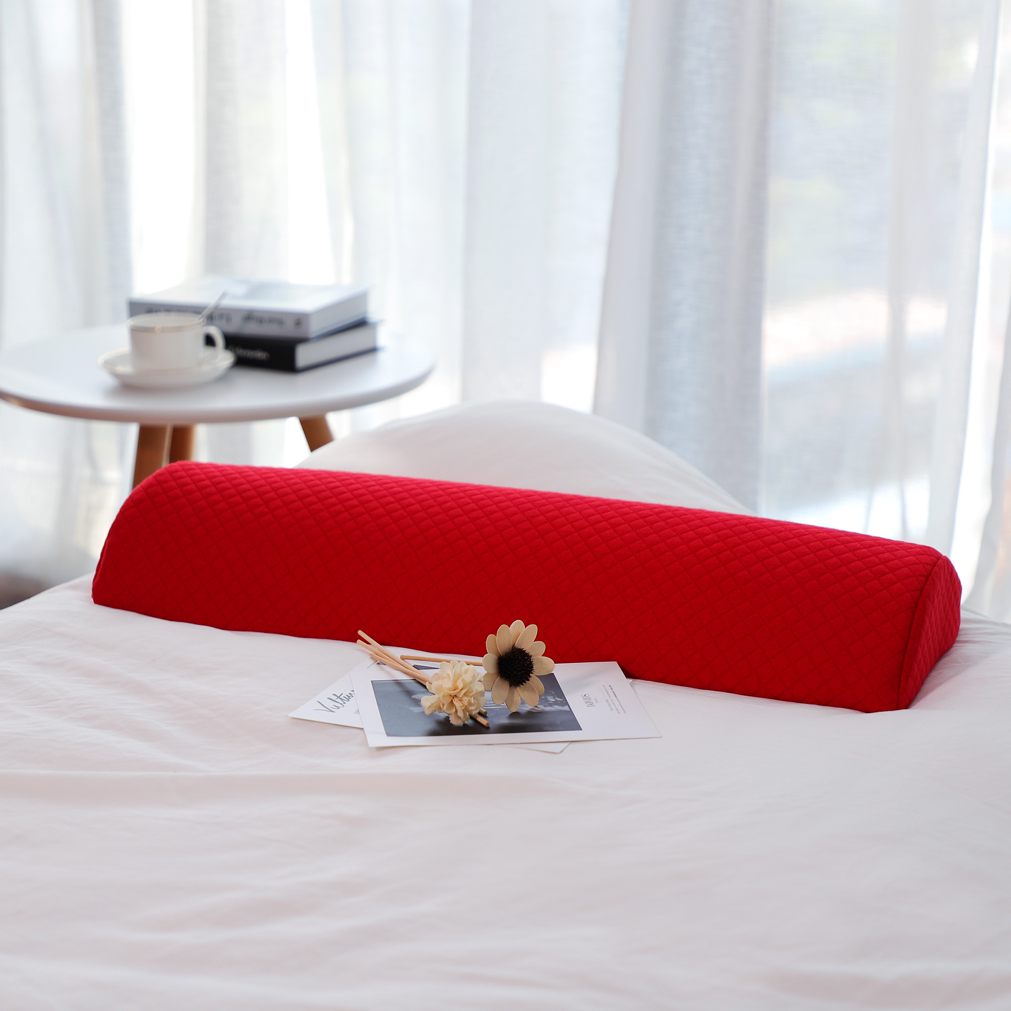 Memory Foam Half Moon Pillow Back Neck Knee Leg Pillow Support 23.6