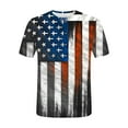 thumbnail image 5 of ATOYSOY Women's Summer Tops Short Sleeve Patriotic Shirts Retro Activewear Star Flag Graphic Independence Day Loose Fashion Workout Causal July 4th Saving Girls Gray XXXXL, 5 of 5