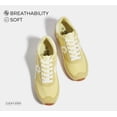thumbnail image 5 of LUCKY STEP Stylish Retro Casual Comfortable Running Walking Shoes,Light Yellow&White,Womens, 5 of 11