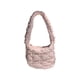 thumbnail image 4 of Bolso de hombro acolchado para mujer, tamaño mediano, tipo bollo de masa, para compras en la playa Rosa, 4 of 9