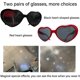thumbnail image 3 of 2 pares de gafas de luz de difracción con efecto de corazón, gafas Rave de efectos especiales en forma de corazón 3d. (Efecto corazón), 3 of 5