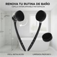 thumbnail image 3 of ALIMOTA Silicone Body Scrubber, Cepillo Corporal con Mango de Pl&aacute;stico, 4 Cabezales (2 de Silicona, 2 de Pelo), para Ba&ntilde;o y Limpieza Corporal, Color Negro, 3 of 8