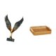 thumbnail image 5 of Cesta De Escultura Alada Tejida De Resina, Adorno Decorativo De Feng Shui, Cuenco Para Servir Aperitivos Y Frutas, Plato De Pan Para Exhibición En El Escritorio., 5 of 8