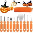 thumbnail image 2 of Juego de cuchillos para tallar calabazas de Halloween Yellow Tong Acero inoxidable 10 piezas, 2 of 8