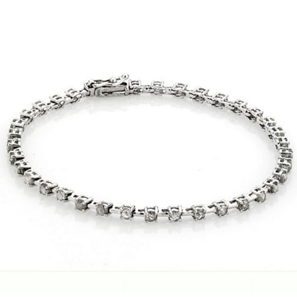 2.25 Carat (ctw) BRILLIANT ROUND ROSE CUT REAL DIAMOND TENNIS BRACELET 10 KARAT GOLD