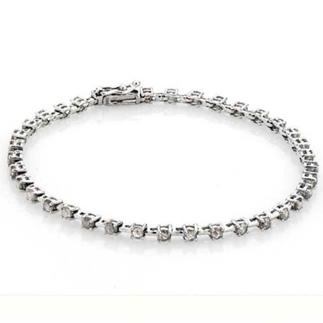 2.25 Carat (ctw) BRILLIANT ROUND ROSE CUT REAL DIAMOND TENNIS BRACELET 10 KARAT GOLD