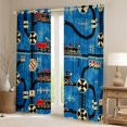 thumbnail image 2 of Cartoon Train Blackout Curtains Vintage Steam Engine Curtains & Drapes,Construction Traffic Signs Retro Car Window Curtains 42"Wx63"L(30%-50% Black Out), 2 of 6