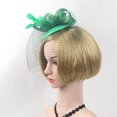 thumbnail image 6 of MSJUHEG Tea Party Hats,Feather Hair Clip,Feather Headpiece,Church Hats,Fascinators Hats,Fascinator Hat Flower Feather Mesh Tea Hairband for Women Green One Size, 6 of 6