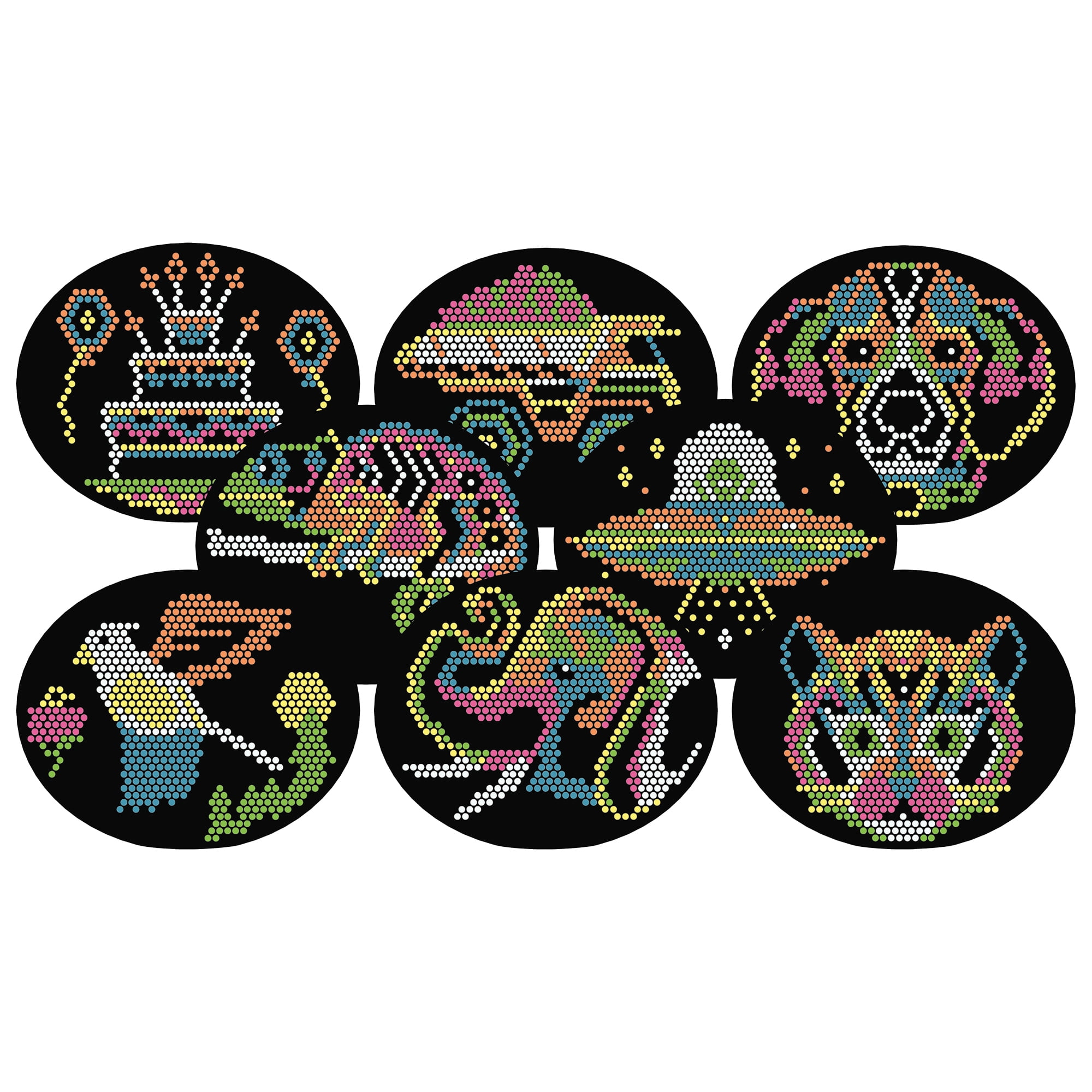Lite Brite Oval HD Animate Mode Art Template (8 HD Templates)