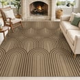 thumbnail image 4 of LOKHOM 8'x10' Faux Jute Outdoor Rugs, Geometric Area Rug for Living Room, Washable Non Slip Indoor Outdoor Carpet for Patio Backyard Bedroom, Multicolor Brown, 4 of 9