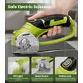 thumbnail image 7 of Cordless Electric Scissors, Cardboard Box Cutter Heavy Duty, 4V Rechargeable Power Rotary Cutter with Safety Lock & LED Light for Fabric, Carpet, Paper or Leather, Orange, 7 of 7