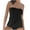 Black, variant on Womens Classic Tankini Bandeau Swimsuits Strapless 2 Piece Bathing Suit Solid Swim Tube Top Bikini Swimwear
